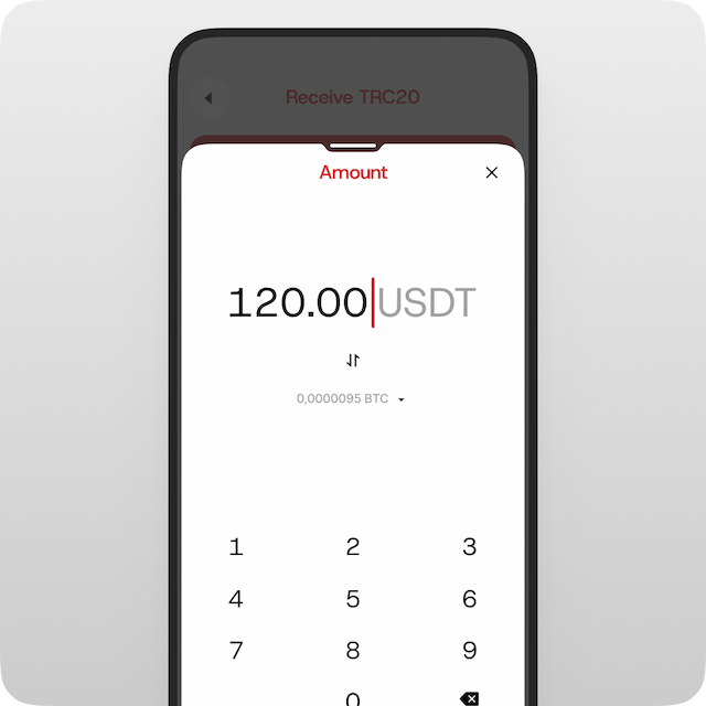 Enter the exact amount you want to receive (e.g., 120 USDT) — the amount can auto-convert into another coin for your convenience.