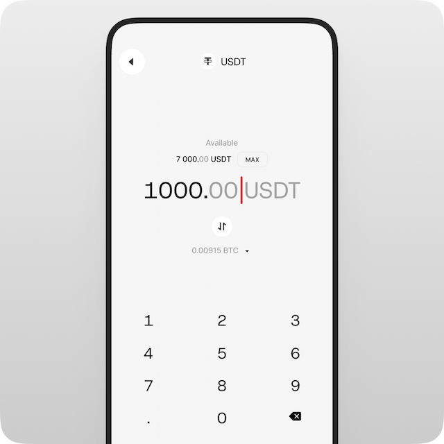 Enter the amount you want to transfer. The “Gas” fee for the transfer will be calculated separately in the next steps.