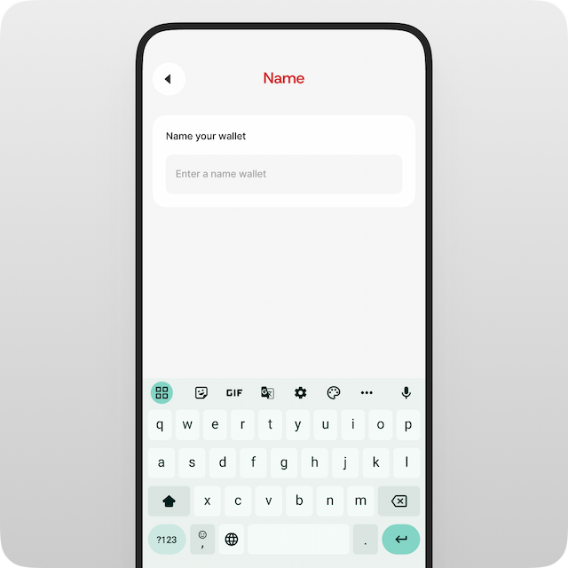 Create a unique name for your new wallet.