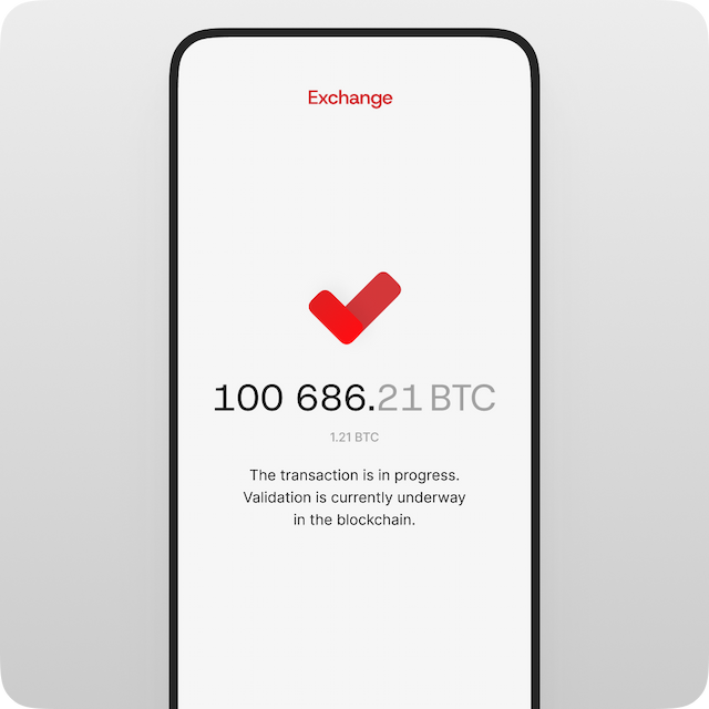 Wait for the transaction to be confirmed on the blockchain. Once validated, the exchange will be completed and funds credited.
