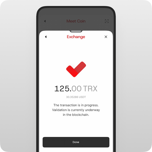 Wait for the transaction to be validated on the blockchain. Once confirmed, your funds will be credited.